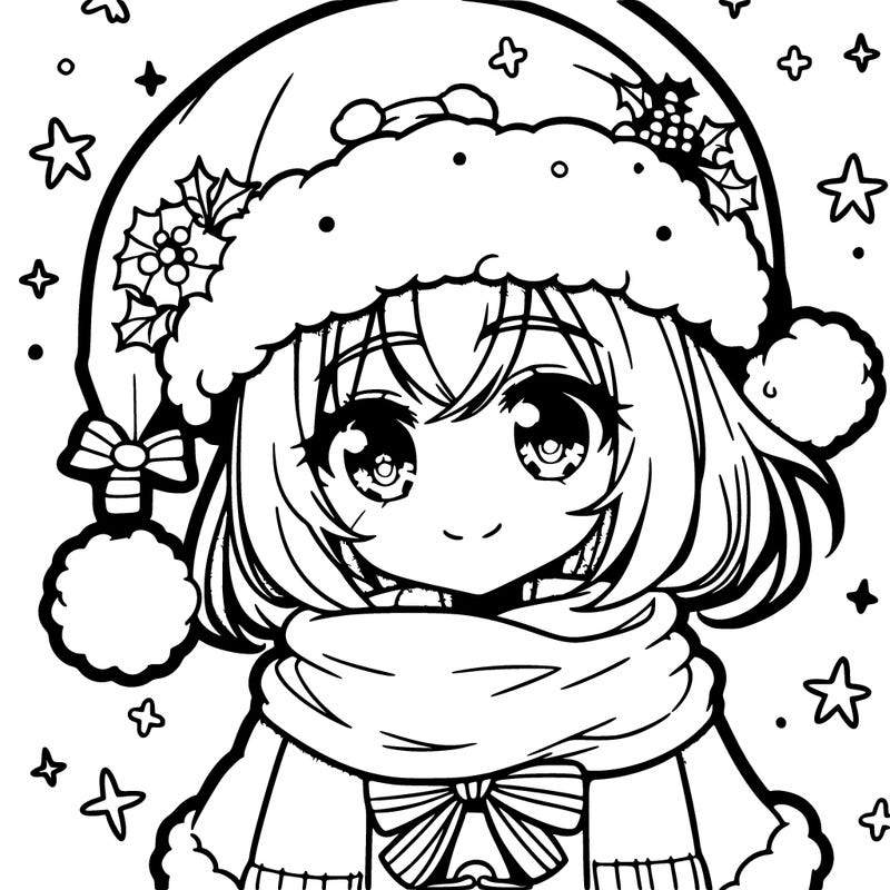 christmas anime girl