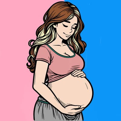 woman heavily pregnant realistic