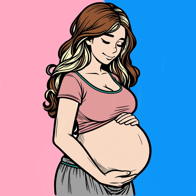 woman heavily pregnant realistic