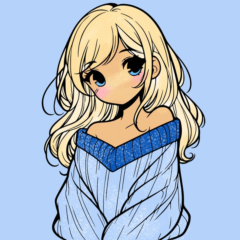 shy pretty girl wearing a sweater that is falling off one shoulder portrait