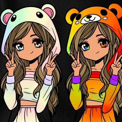 teen girl in animal costume