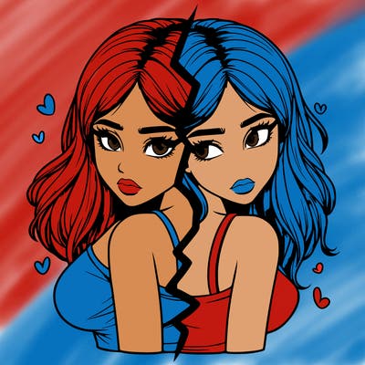 realistic girl split