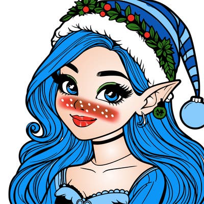 christmas girl elf realistic