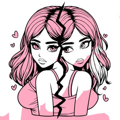 realistic girl split