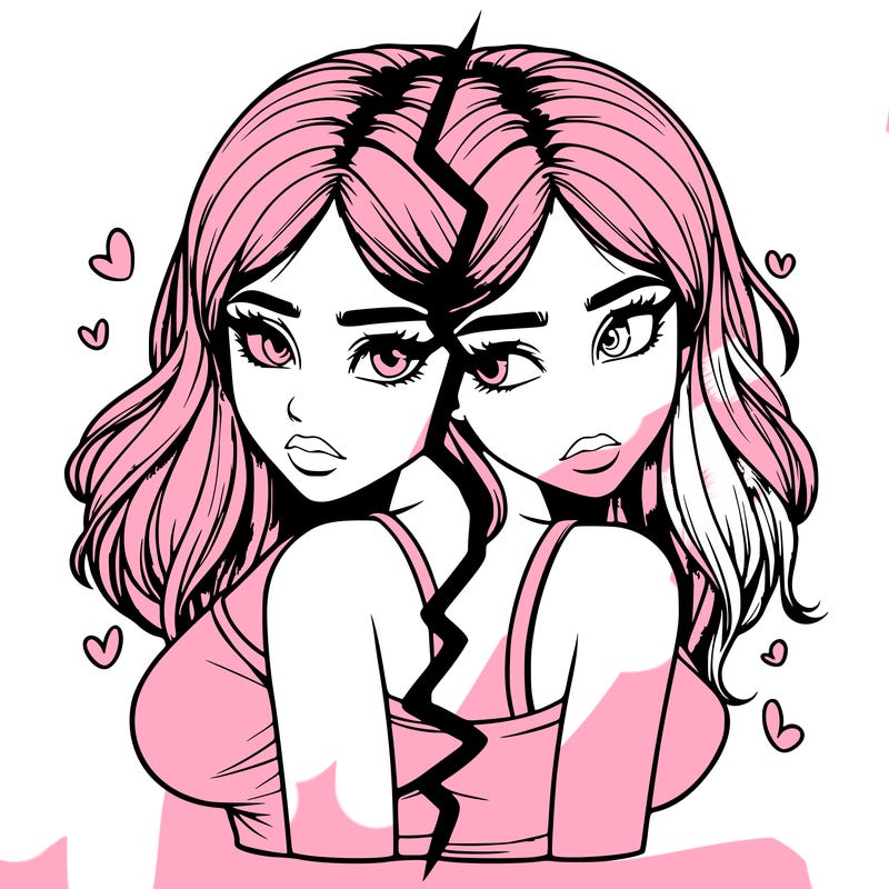 realistic girl split