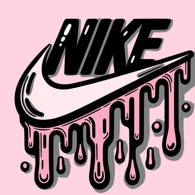 dripping nike logo