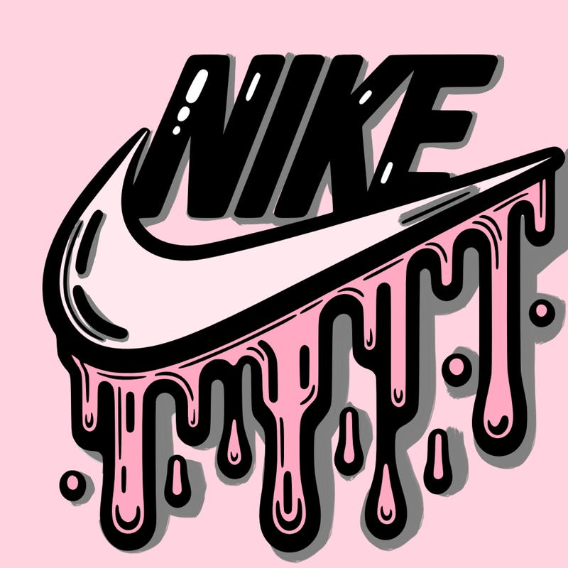 dripping nike logo