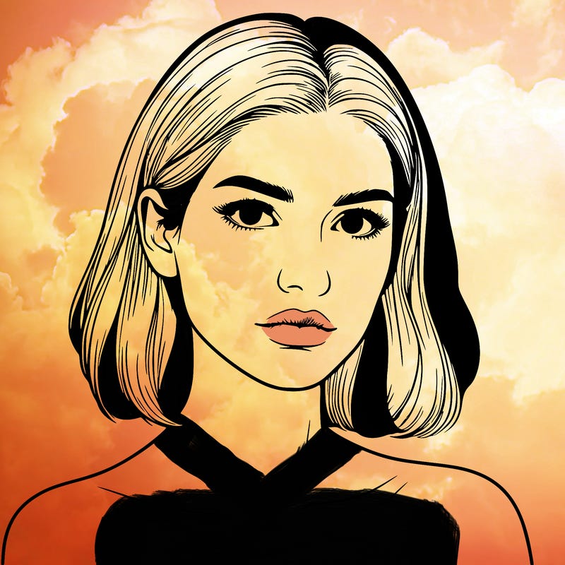 realistic portrait of woman