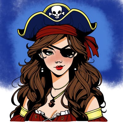 realistic pirate that’s a girl
