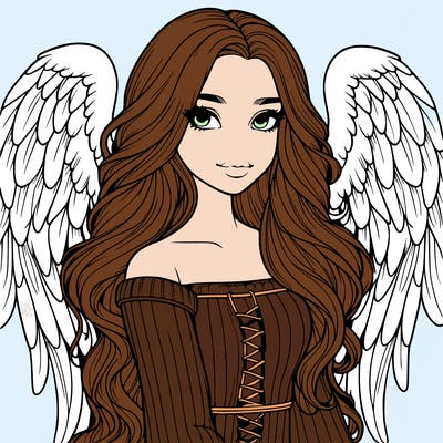 realistic girl with wings