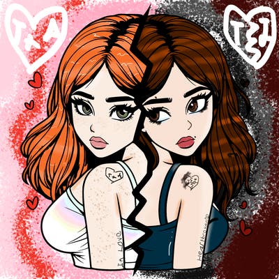 realistic girl split