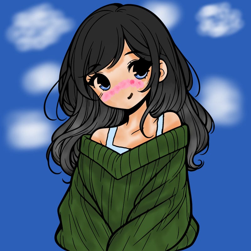 shy pretty girl wearing a sweater that is falling off one shoulder portrait