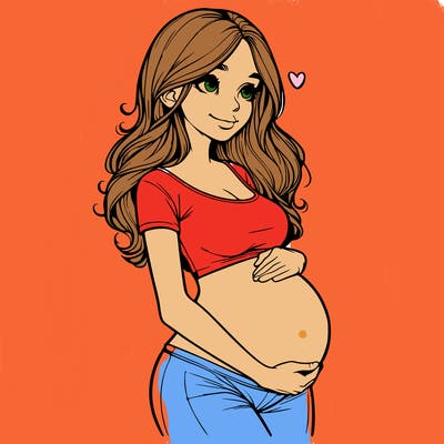 realistic pregnant girl