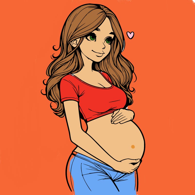 realistic pregnant girl