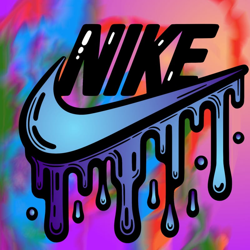 dripping nike logo