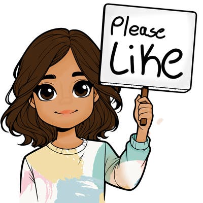 realistic girl holding up a sign