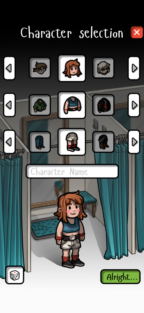 ACADEM DREAMS: Adventure & Sim - Menu di selezione e personalizzazione del personaggio nel gioco mobile Academ Dreams