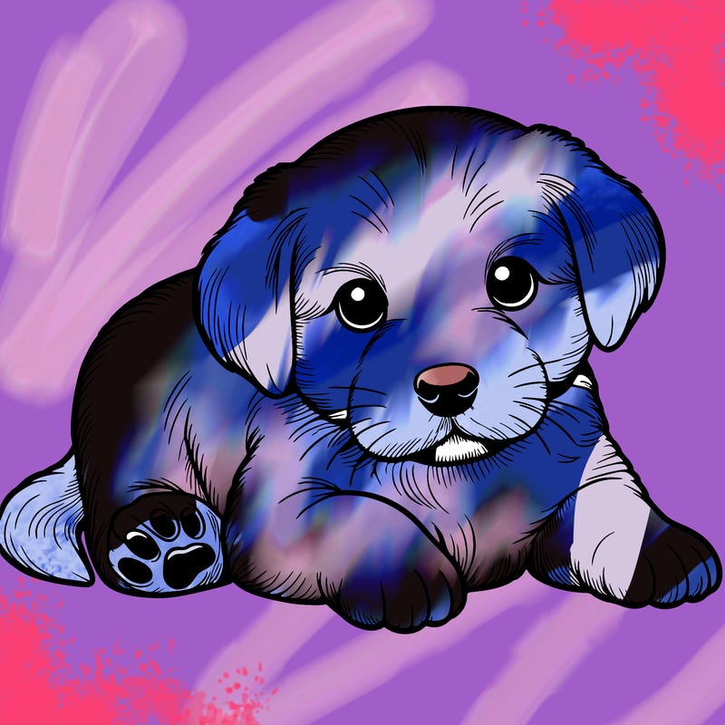 a cute realistic puppy