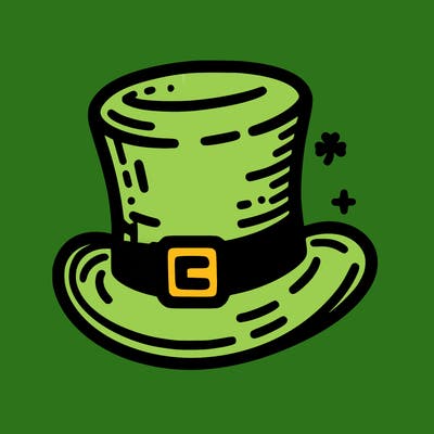 st patrick hat with thin lines