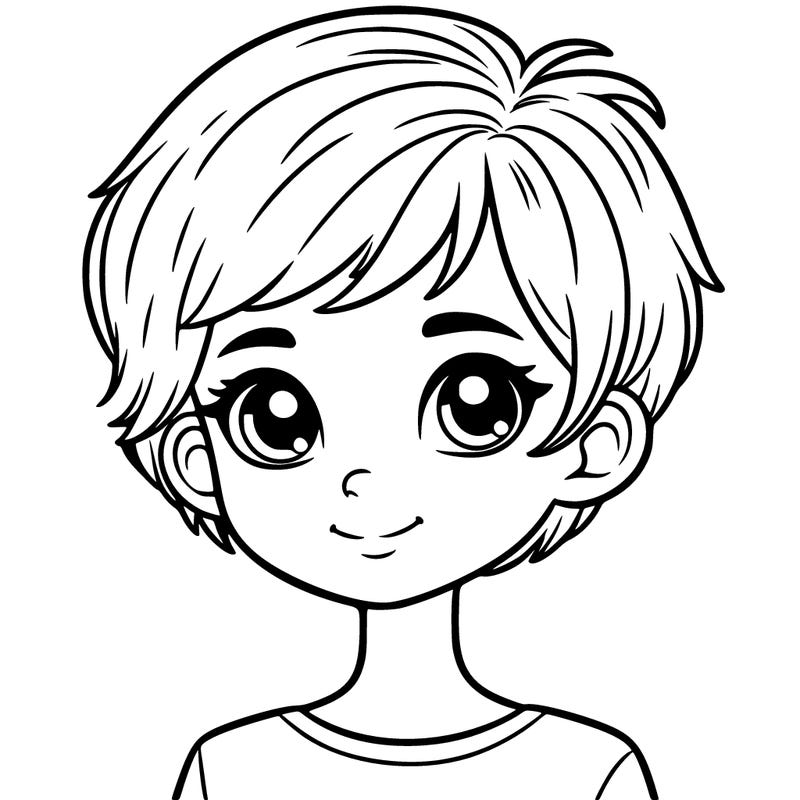 girl with short hair