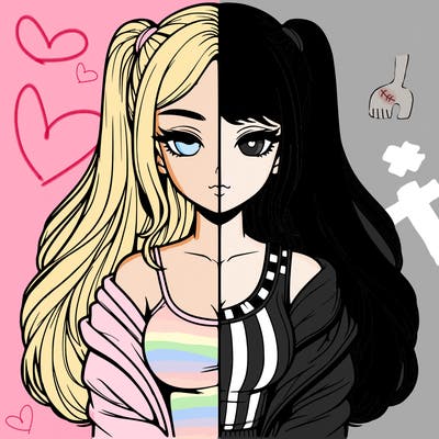 realistic girl split