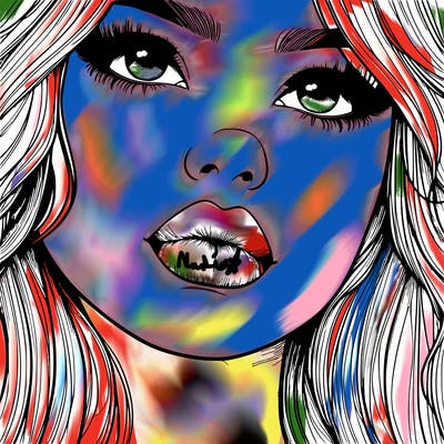 really realistic girl with lips