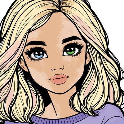 realistic girl whith cute eyes