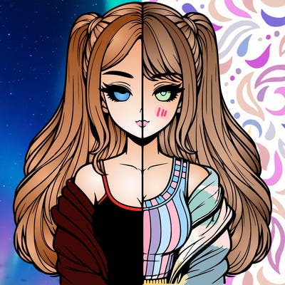 realistic girl split