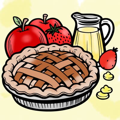 a pie of food