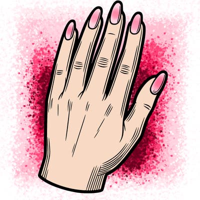 hand with nails