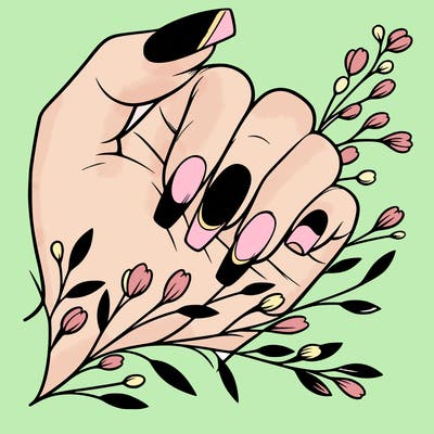 nails with french tip