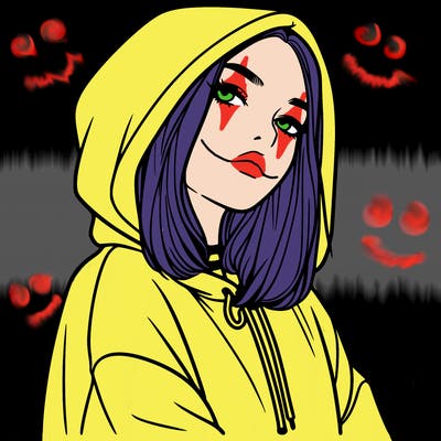 a realistic girl in a hoodie