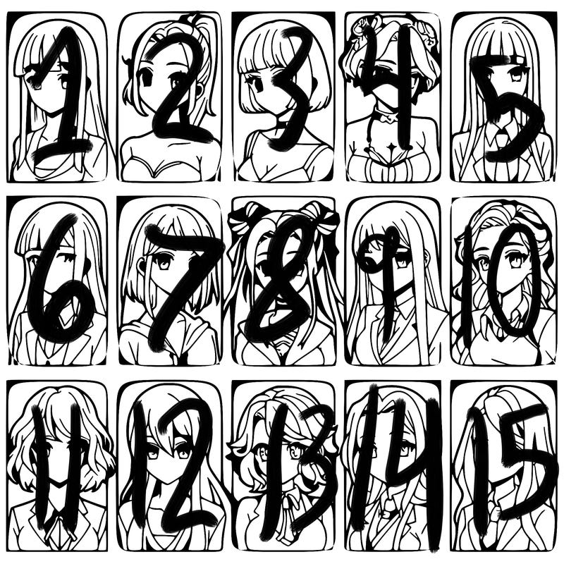 girls that look diffrent anime