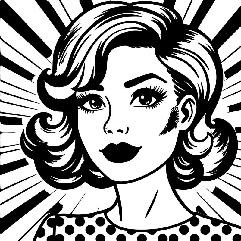 retro pop art girl