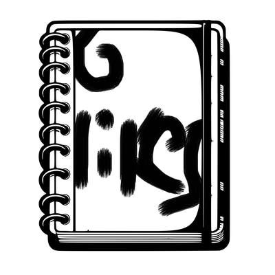 blank, realistic notebook