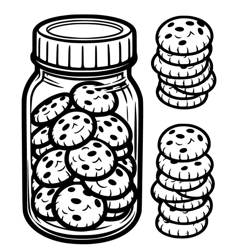 a jar filled with cookies