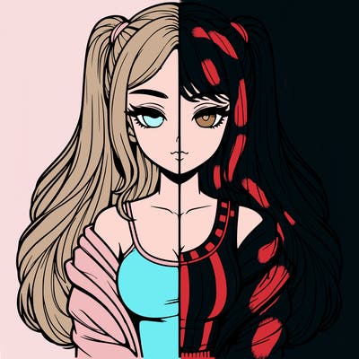 realistic girl split