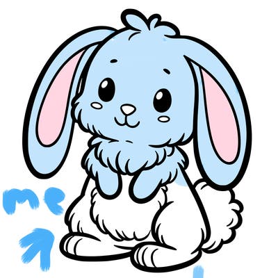 a bunny furry with floppy ears