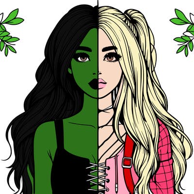 realistic girl split