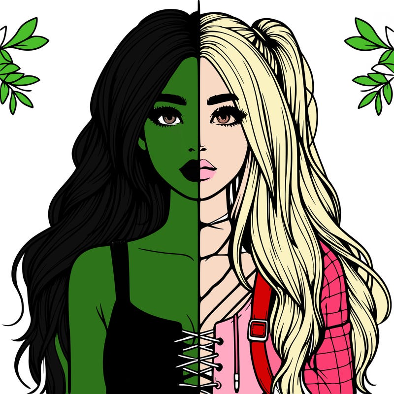 realistic girl split