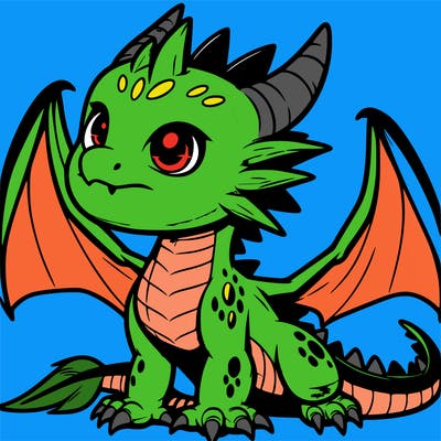 fierce baby night dragon