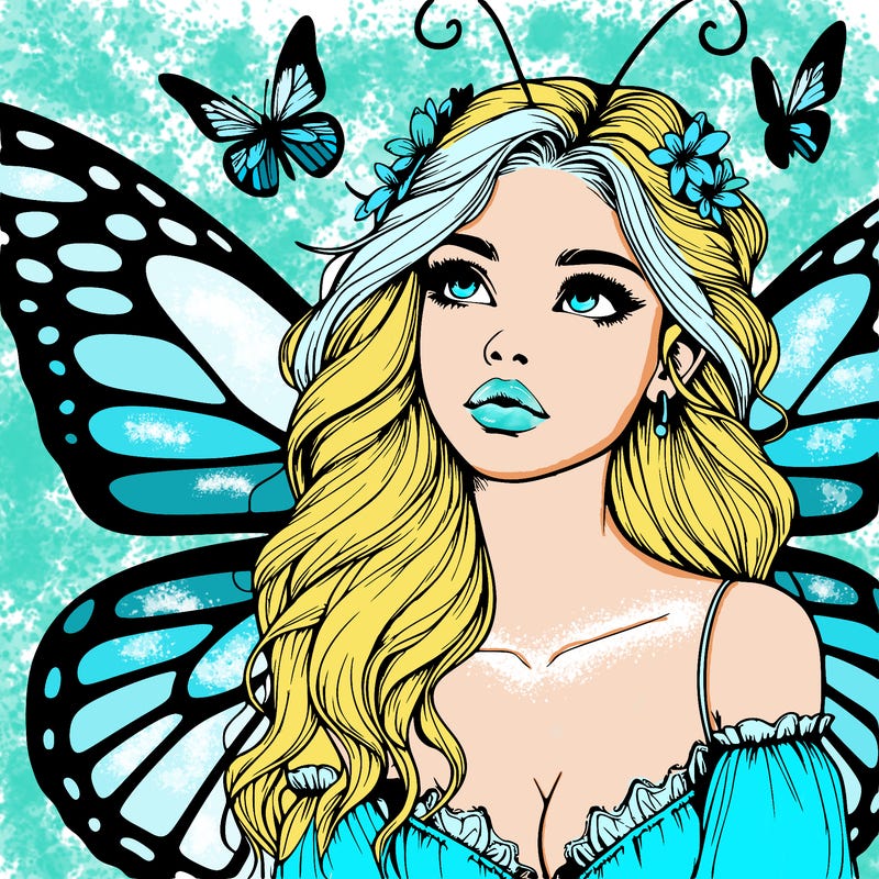 butterfly fairy realistic girl