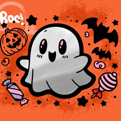 halloween cute little ghost