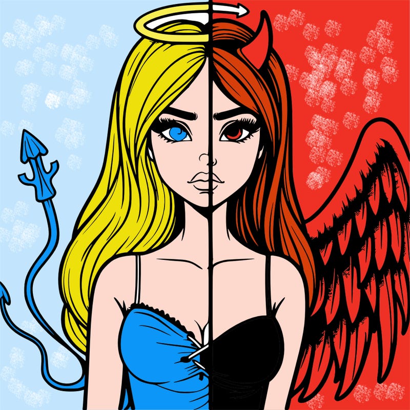 devil vs angel realistic girl