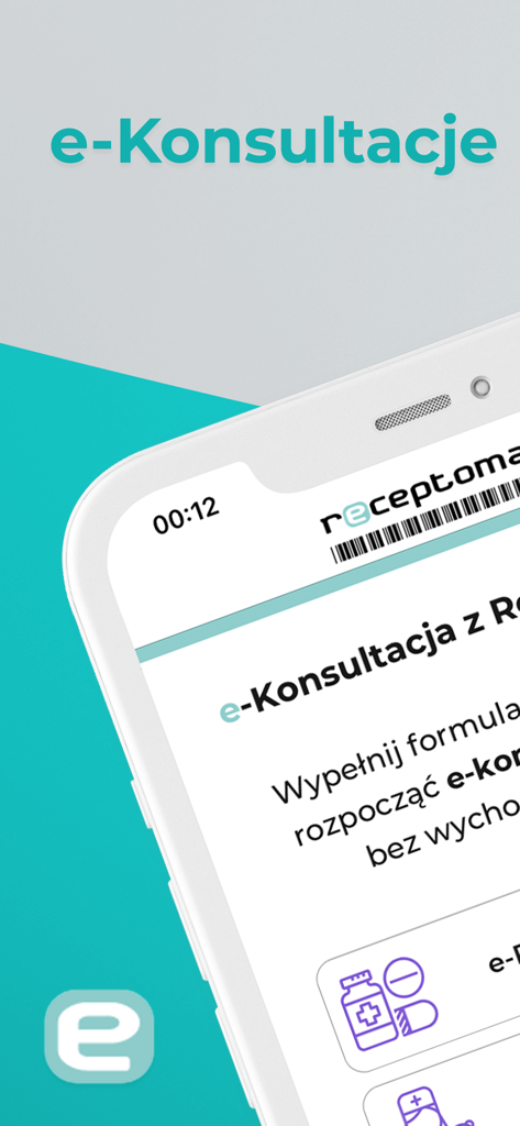 Receptomat - Écran de l'application Receptomat montrant l'interface de consultation médicale en ligne