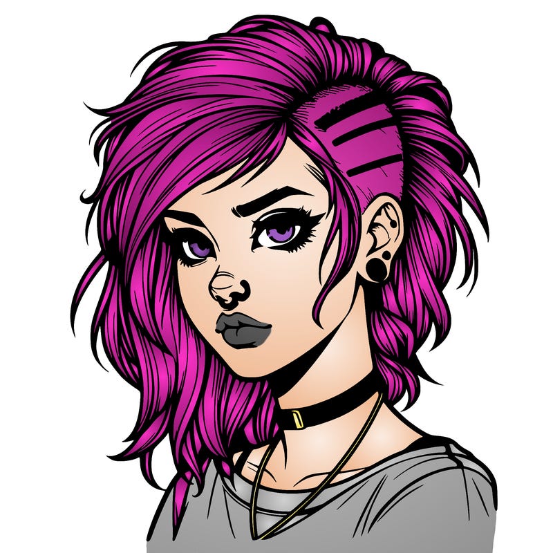realistic punk style girl