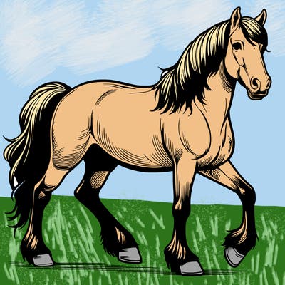 realistic horse