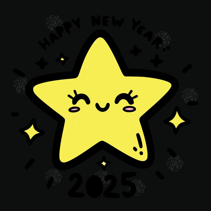 happy new year 2025 star wish