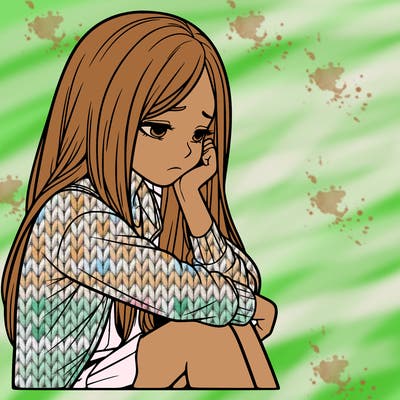 a realistic girl with depression