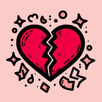 broken and sad heart